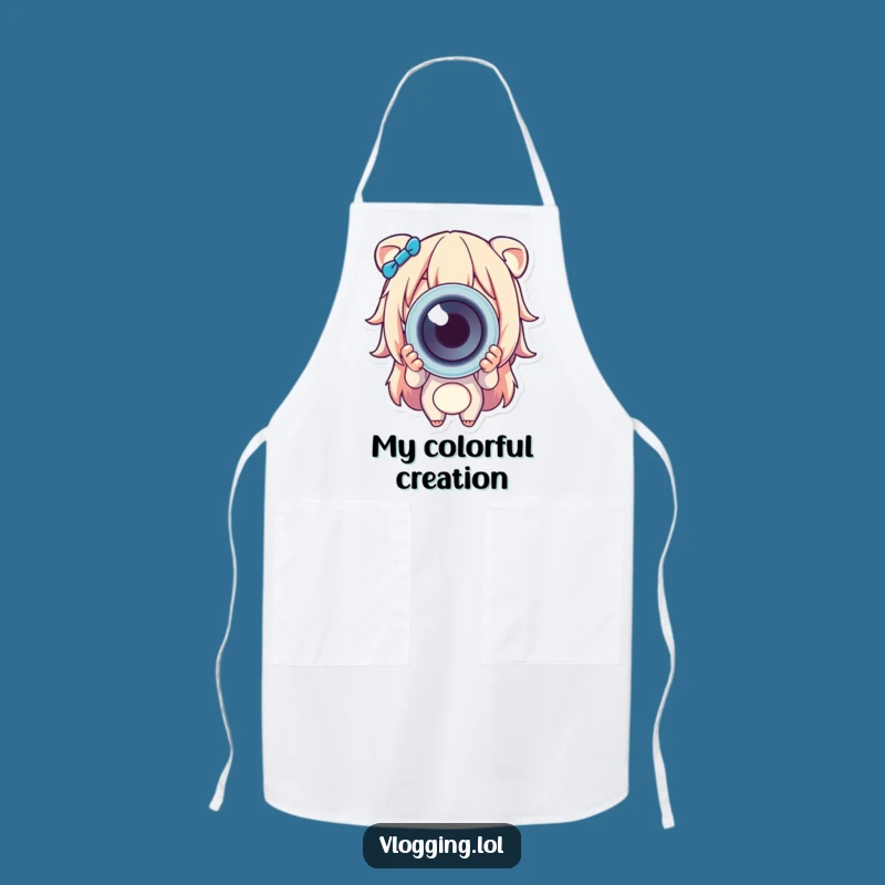 Funny Cheerful Chef Presenter Apron: Colorful Character Kitchen Gift