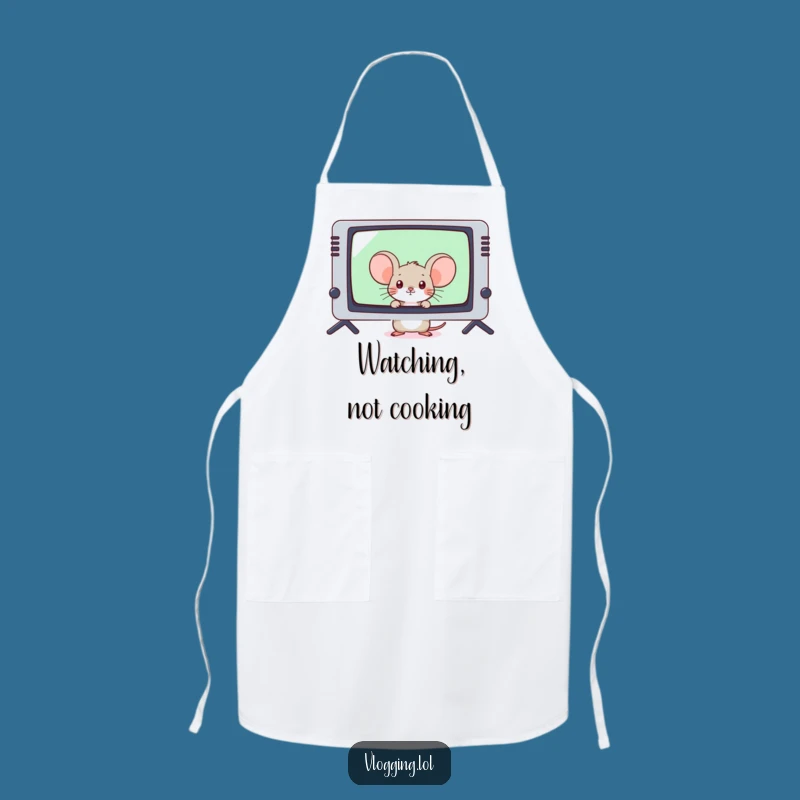 Funny Shy Mouse Chef Apron - Hilarious Peek Kitchen Gift