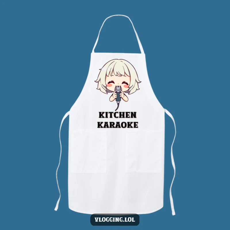 Funny Singer Apron: Cook Up Hits with Your Microphone!