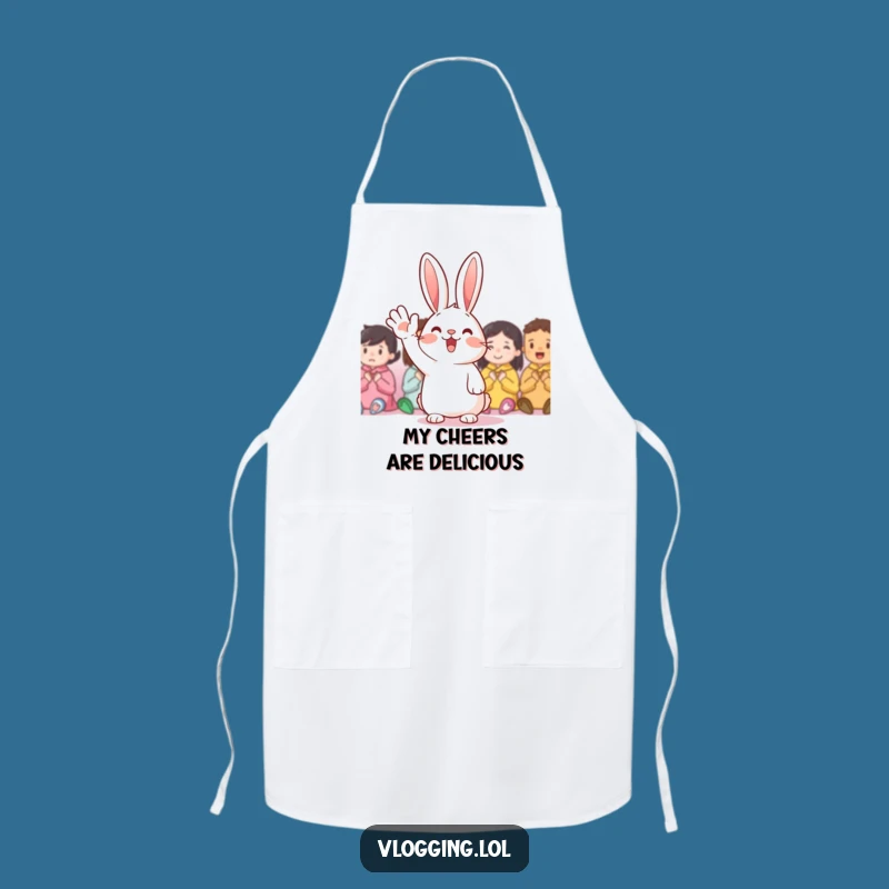 Funny Cheerful Rabbit Apron: Cook Up Smiles with This Enthusiastic Chef, a Fun Funny Gift!