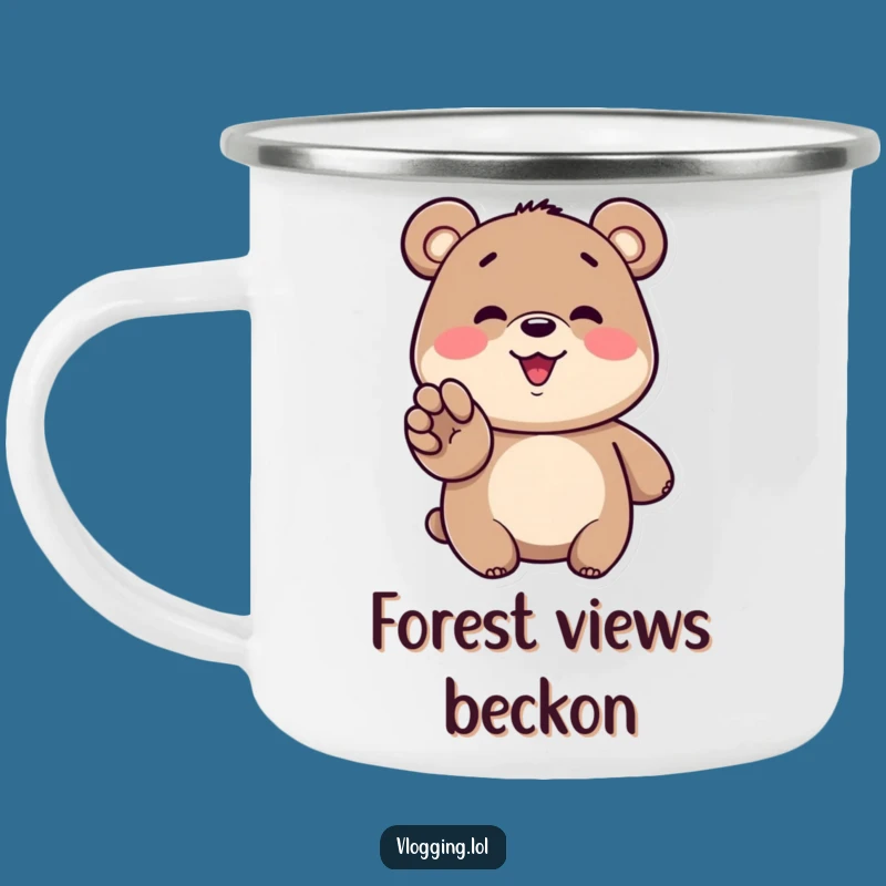 Funny Bear Watching Camping Mug - Hilarious Outdoor Enthusiast Gift