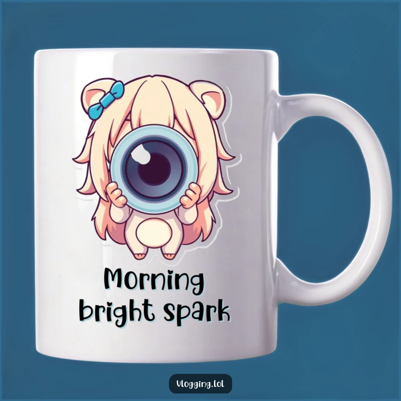 Funny Cheerful Presenter Mug: Colorful Object Character Gift Idea