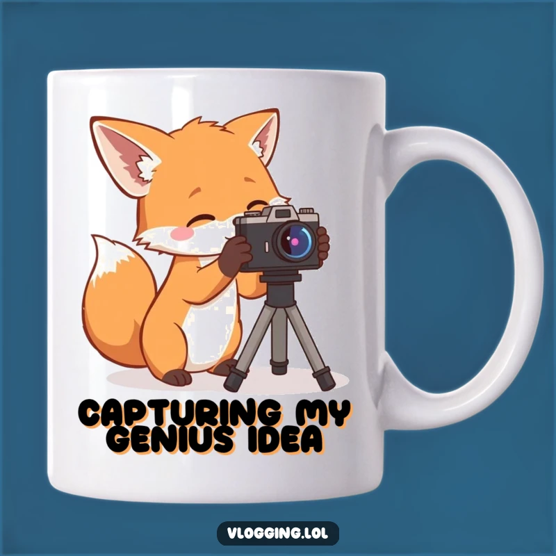 Funny Curious Fox Mug: Capture the Moment with This Photographer's Funny Gift!