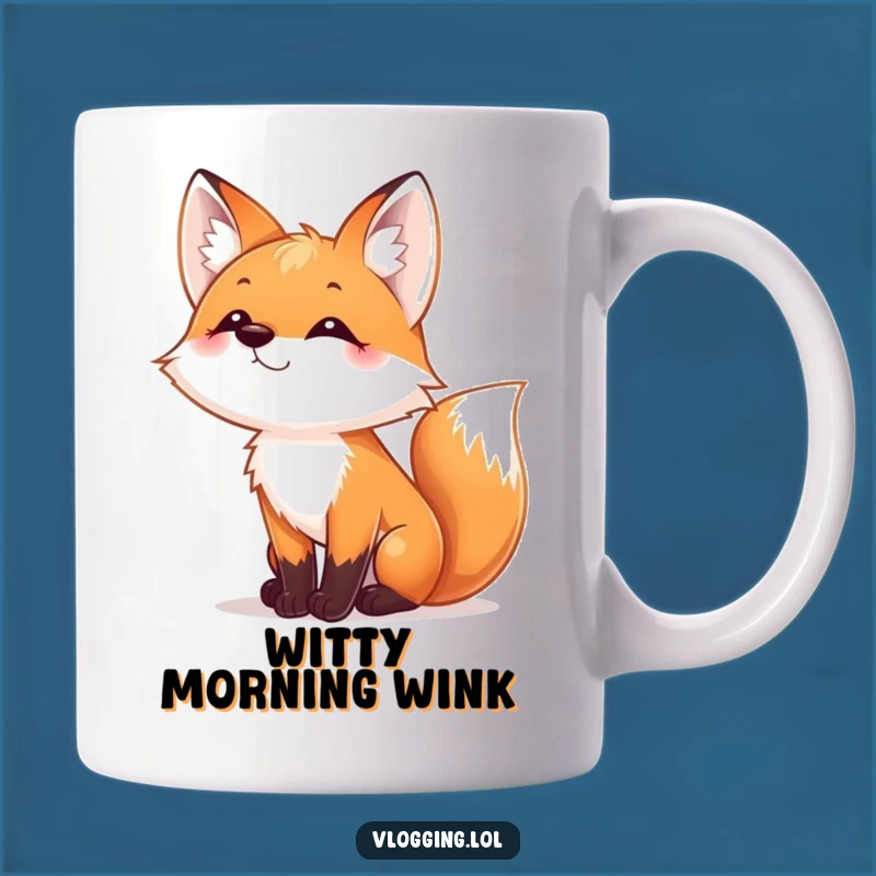 Funny Fox Nose Wiggle Mug - Playful Fox Camera Greeting, Perfect Cute Gift
