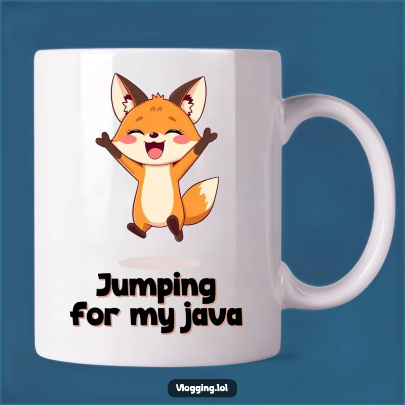 Funny Fox Vlogger Mug: Dramatic Intro Joyful Gift!