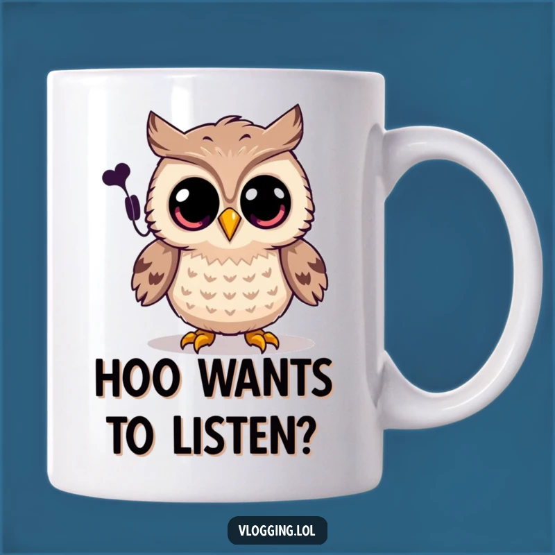Funny Joyful Owl Spooky Sound Mug - Perfect Halloween Gift