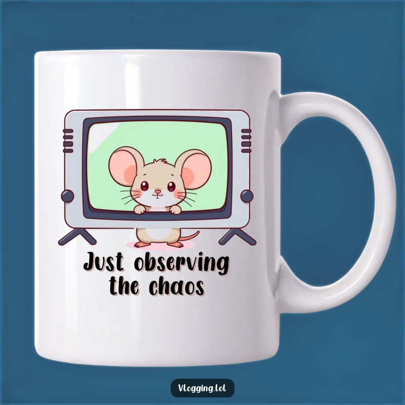 Funny Shy Mouse Gamer Gift Mug - Adorable Peek Gamer Controller Mug