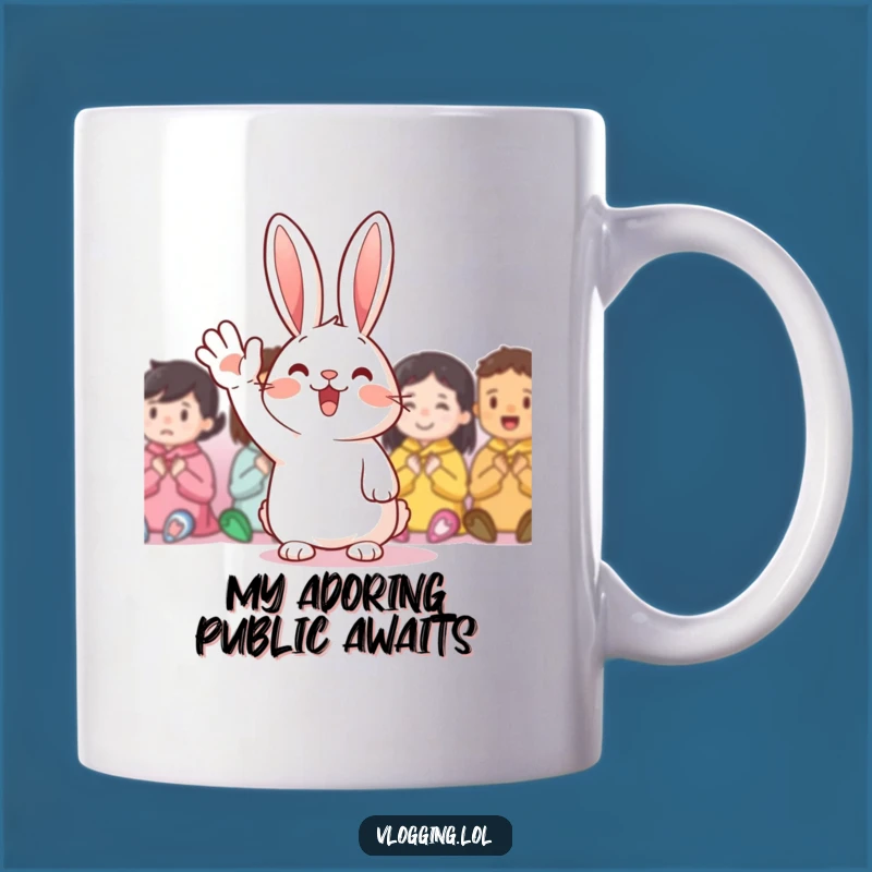 Funny Cheerful Rabbit Mug: A Happy Greeting for Your Morning Brew, Perfect Funny Gift!