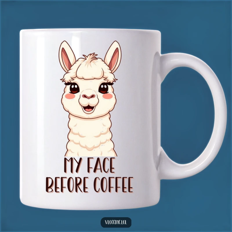 Funny Content Llama Mug: A Silly Face Perfect for Your Favorite Creative Gift!