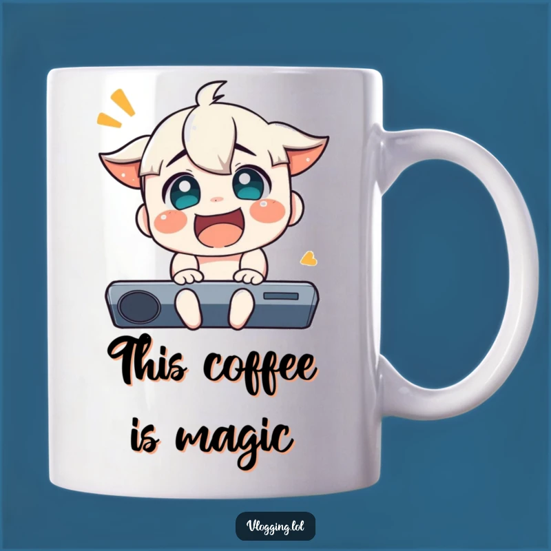 Funny Joyful Reaction Mug: Playful Character Gift for Excitement Lovers