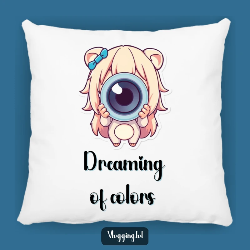 Funny Cheerful Presenter Pillow: Colorful Character Comfort Gift