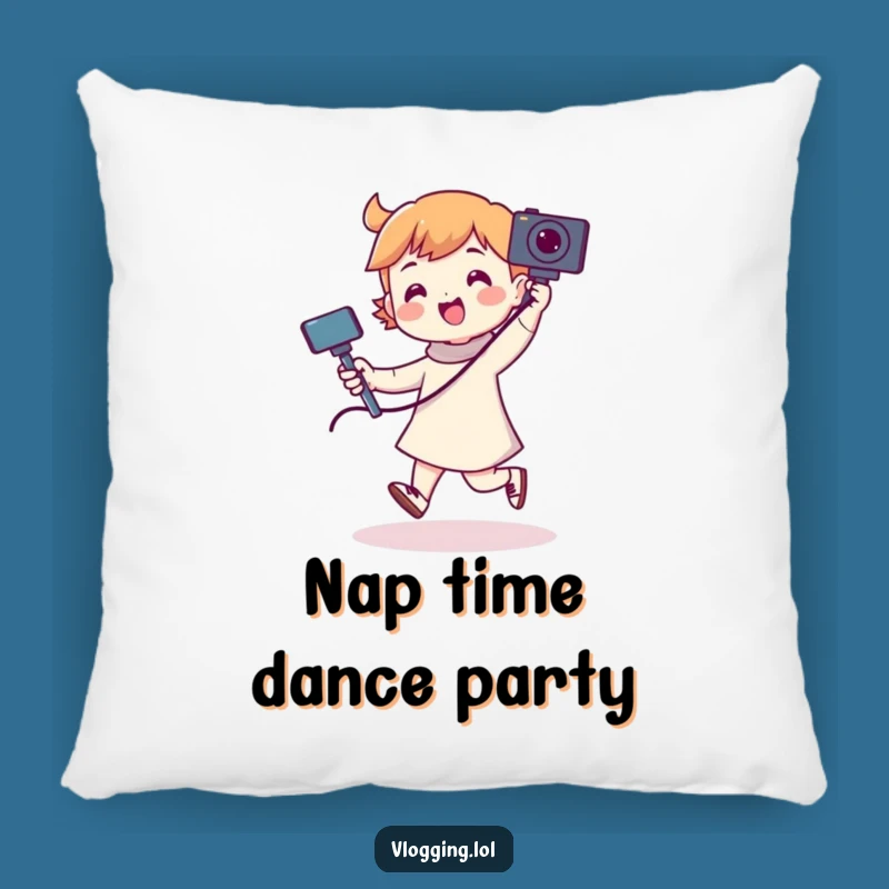 Funny Selfie Stick Dancer Pillow: Playful Character Comfort Gift