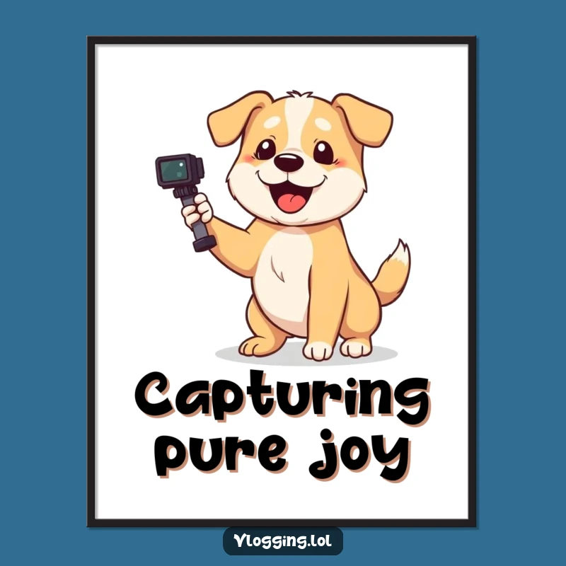 Funny Playful Dog Digital Art - Instant Creator Decor Gift