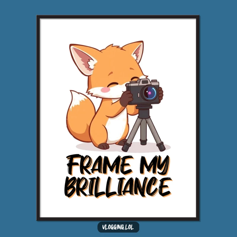 Funny Curious Fox Digital Art: Instant Artistic Flair, a Perfect Funny Gift Download!