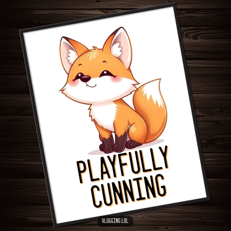 Funny Fox Gamer Digital Art: A playful fox wiggles its nose at the viewer, embodying cheeky charm.