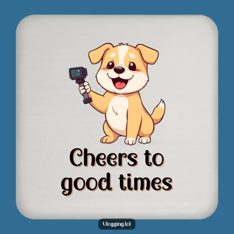 Funny Playful Dog Drink Coaster - Creator's Table Gift