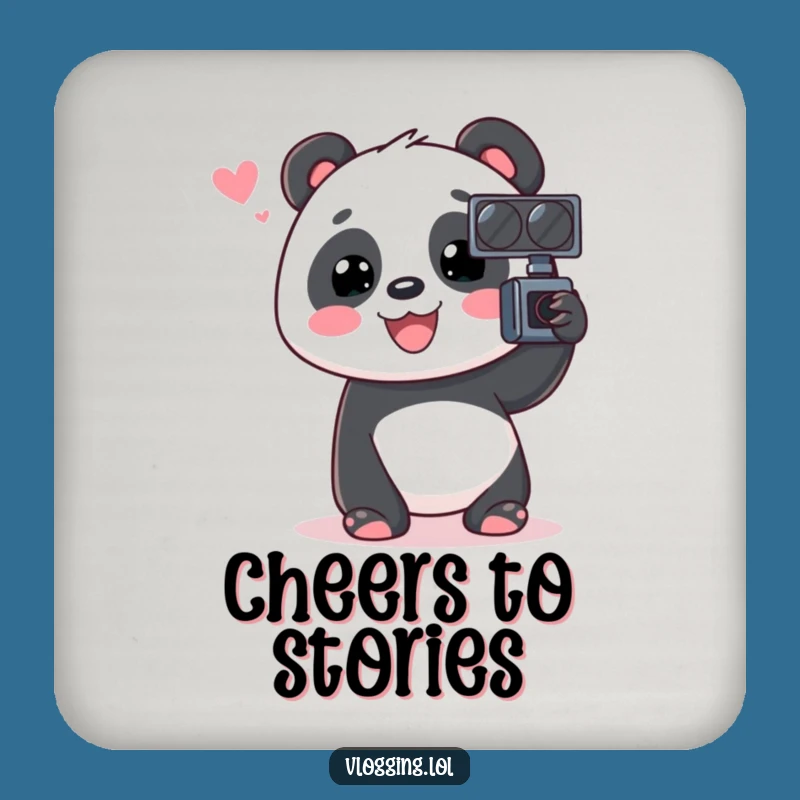 Funny Panda Coaster: Vlogger Chat Protection, Hilarious Funny Gift!