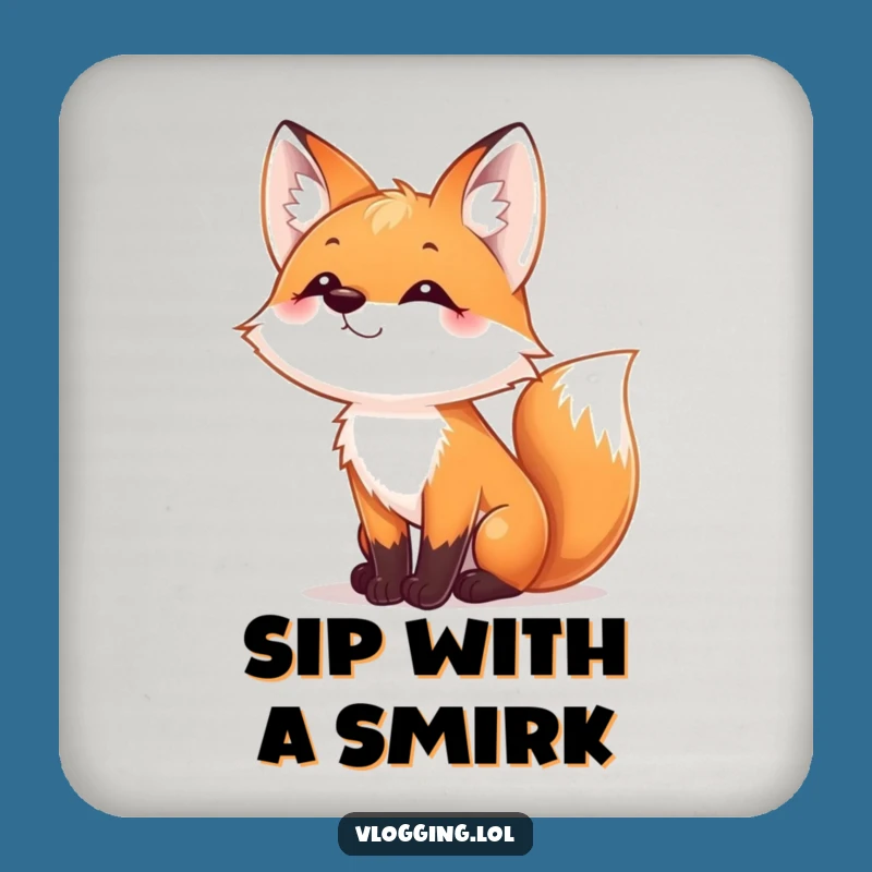 Funny Fox Nose Wiggle Coaster - Protective Fox Playful, Chic Funny Gift