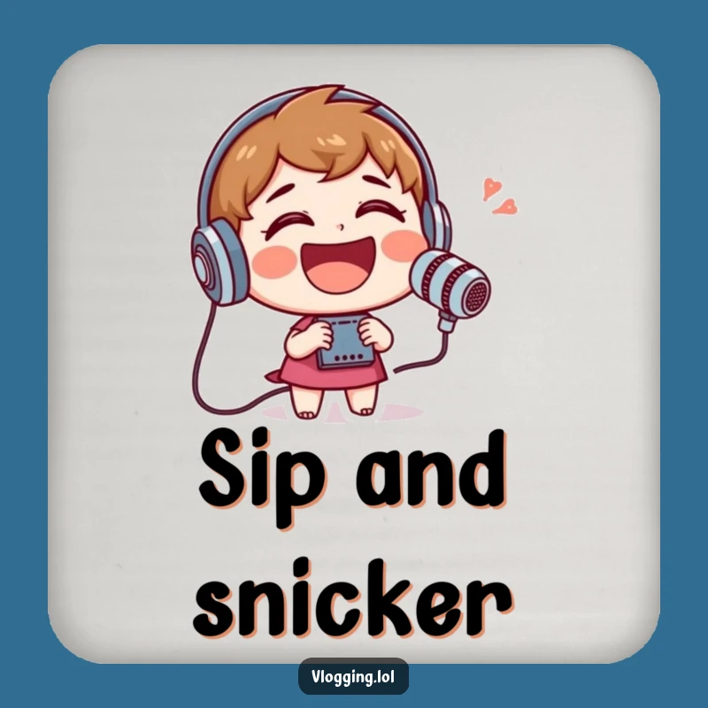 Funny Laughing Character Coaster: Protect Surfaces with this Funny Gift