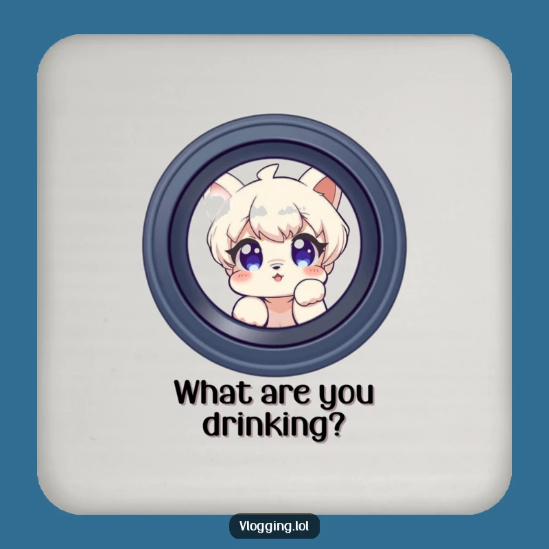 Funny Curious Coaster: Peeking Lens, Hilarious Bar Gift!