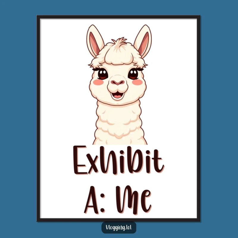 Funny Content Llama Poster: Bring Silly Creative Energy to Any Wall!