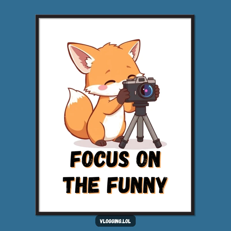 Funny Curious Fox Poster: Decorate with a Master Photographer's Eye, a Unique Funny Gift!