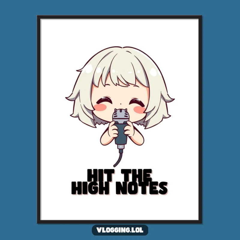 Funny Singer Poster: Microphone Art for Aspiring Stars!