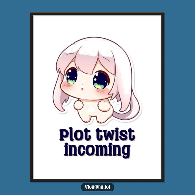 Funny Surprised Screen Poster: Hilarious Wall Art for the Digitally Shocked