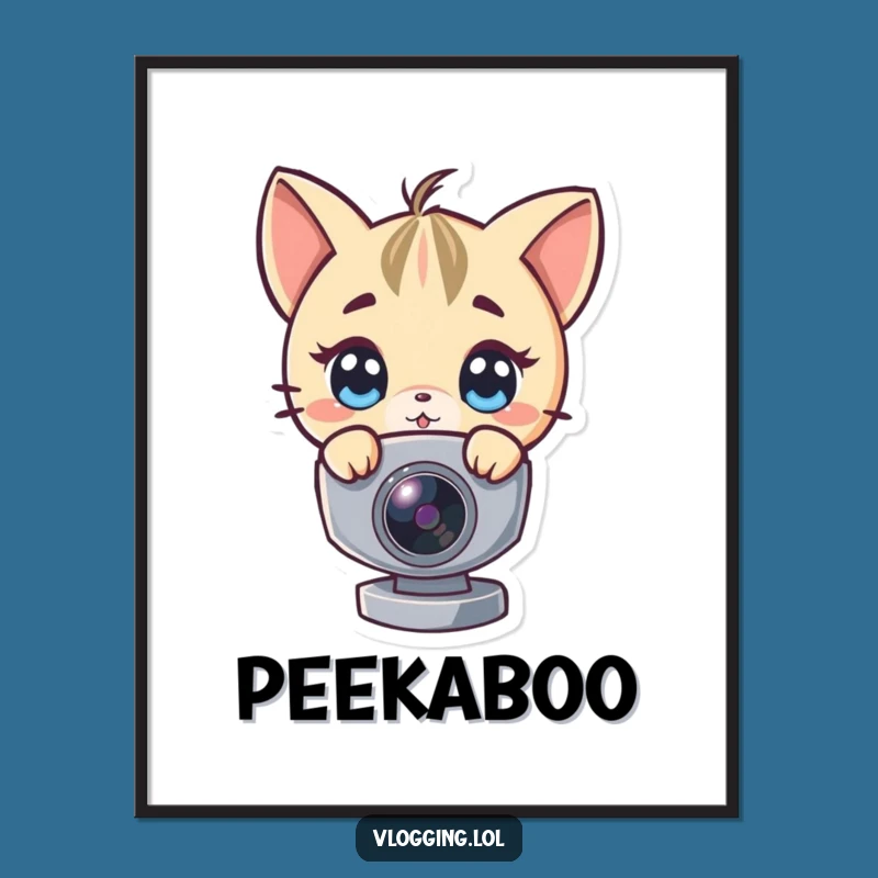 Funny Webcam Peeker Poster: Quirky Wall Art for Your Space Funny Gift