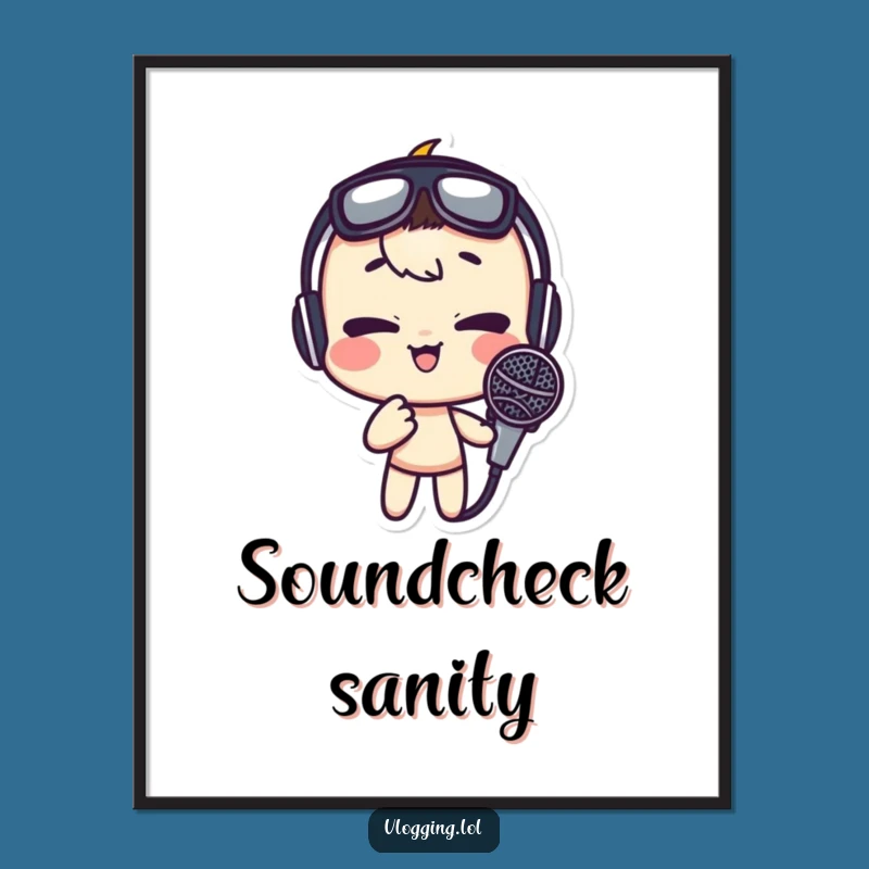 Funny Microphone Face Poster: Hilarious Character Art for Walls