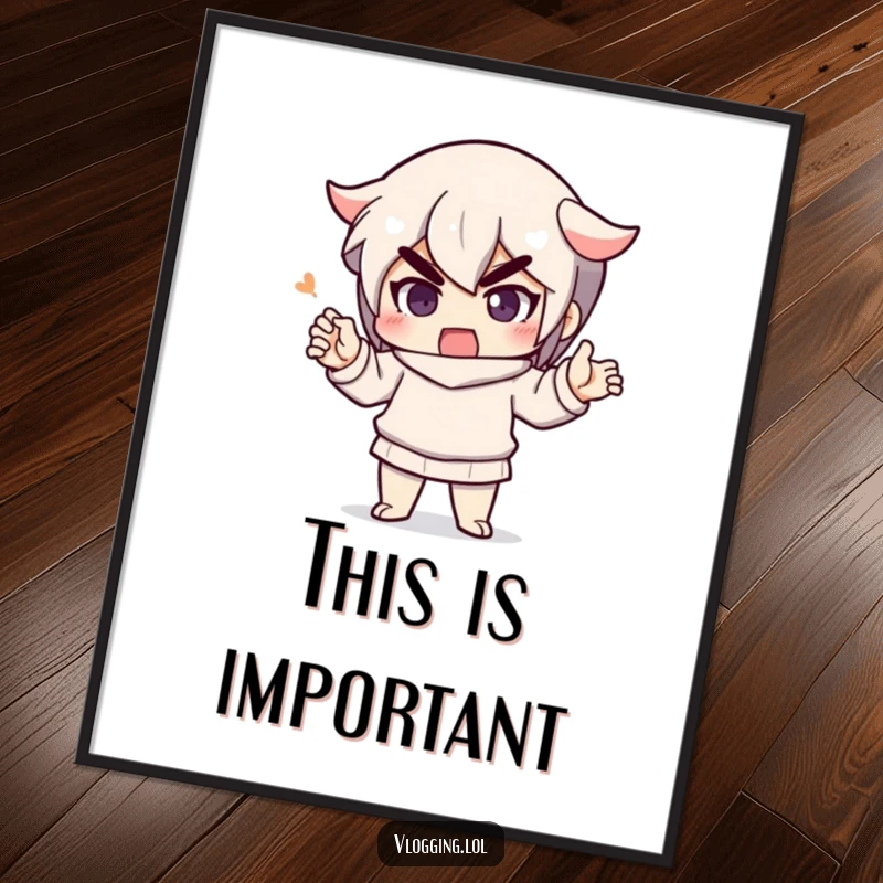 Funny poster art of a determined character speaking with strong, emphatic gestures, conveying passion and conviction.