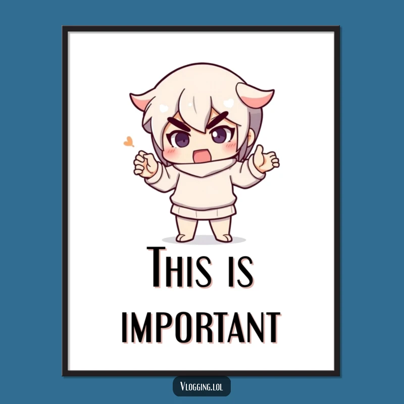 Funny Determined Speaker Poster: Bold Art for Loud Personalities Funny Gift