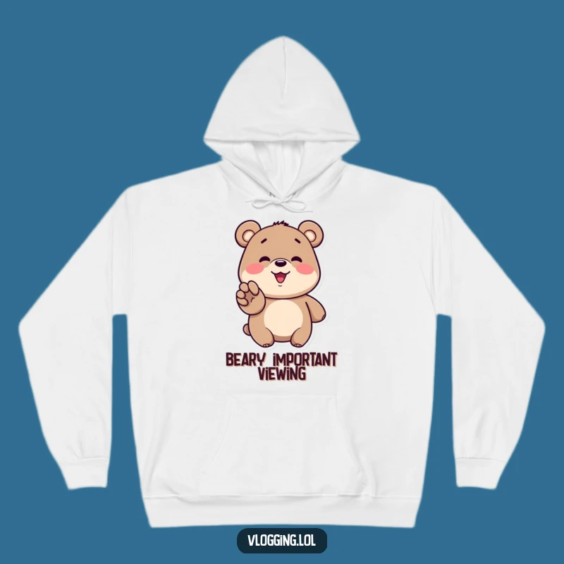 Funny Bear Reacts Hoodie - Cozy Enthusiast Gift