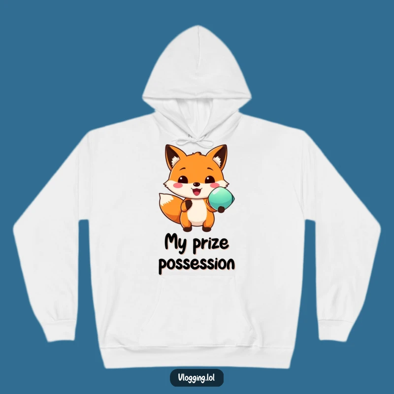 Cozy Funny Fox Hoodie - Showcasing Colorful New Find, Warm Humorous Apparel