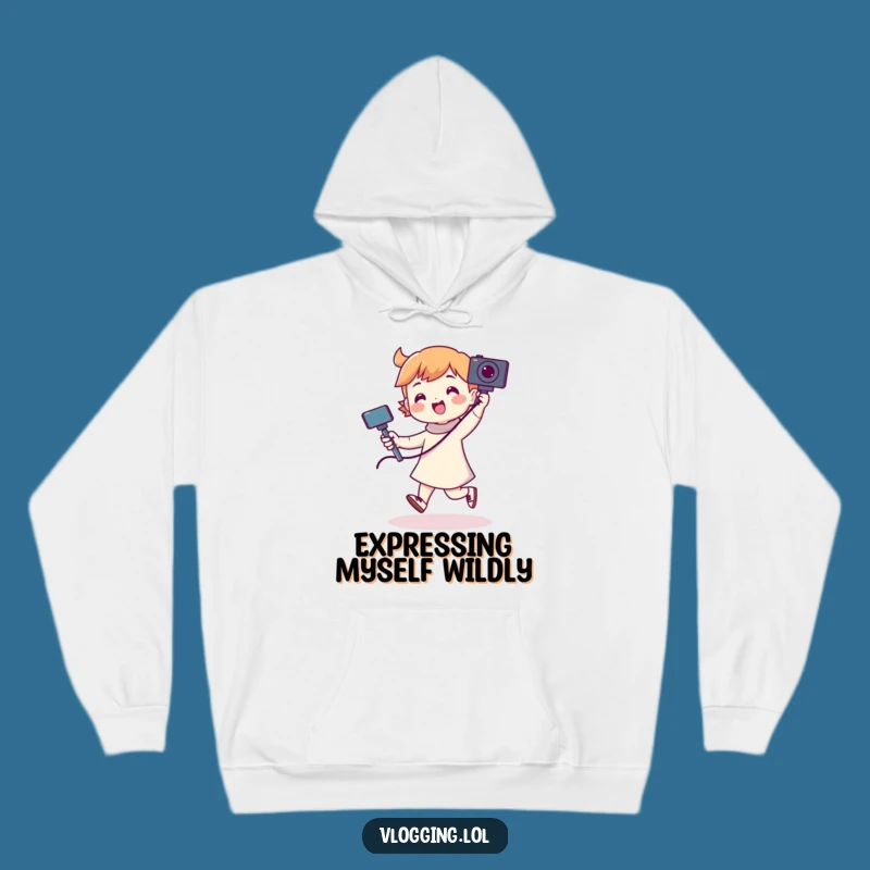 Cozy Funny Selfie Stick Dance Hoodie: Playful Character Warm Gift