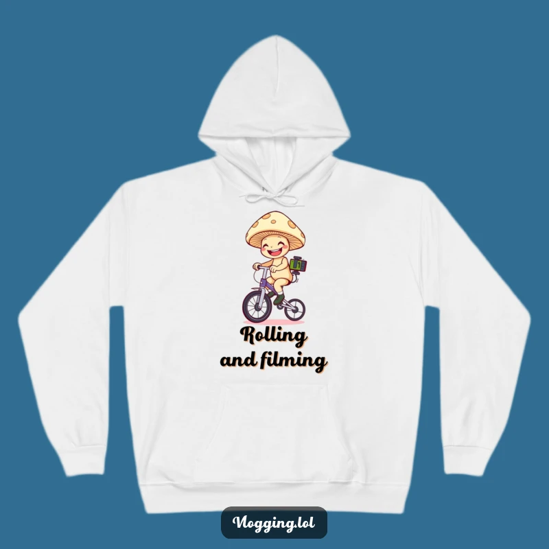 Funny Mushroom Unicyclist Hoodie: Stay Cozy with This Fungi Filmer Design