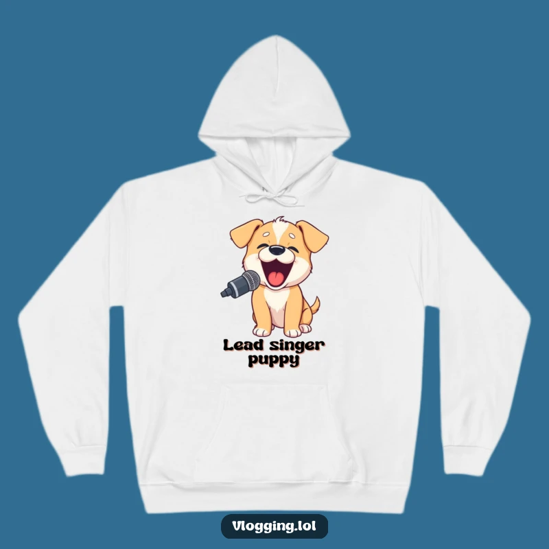 Funny Puppy Radio Host Hoodie - Cozy Dog Lover Gift