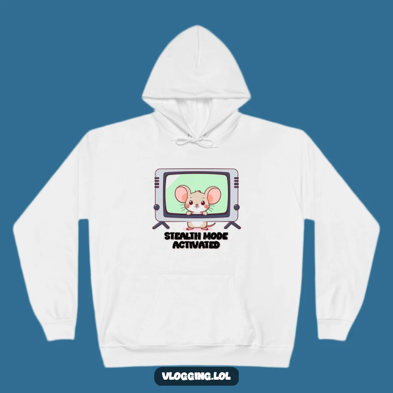 Funny Shy Mouse Gamer Hoodie - Cozy Peek Gaming Sweatshirt Gift