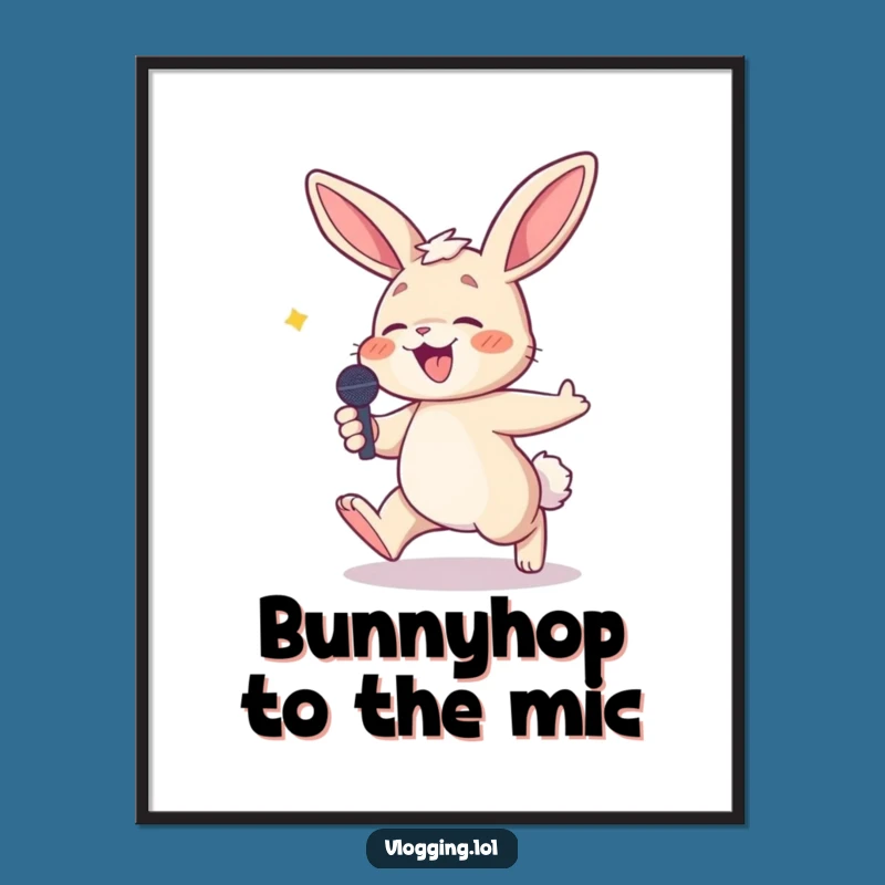 Free Printable Bunny Wall Art: Funny Bunny Performance Downloadable Decor