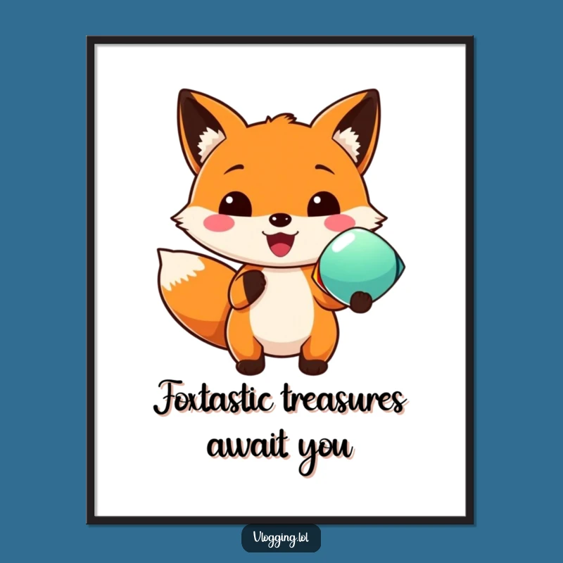 Free Printable Fox Wall Art: Funny Fox Surprise Downloadable Decor