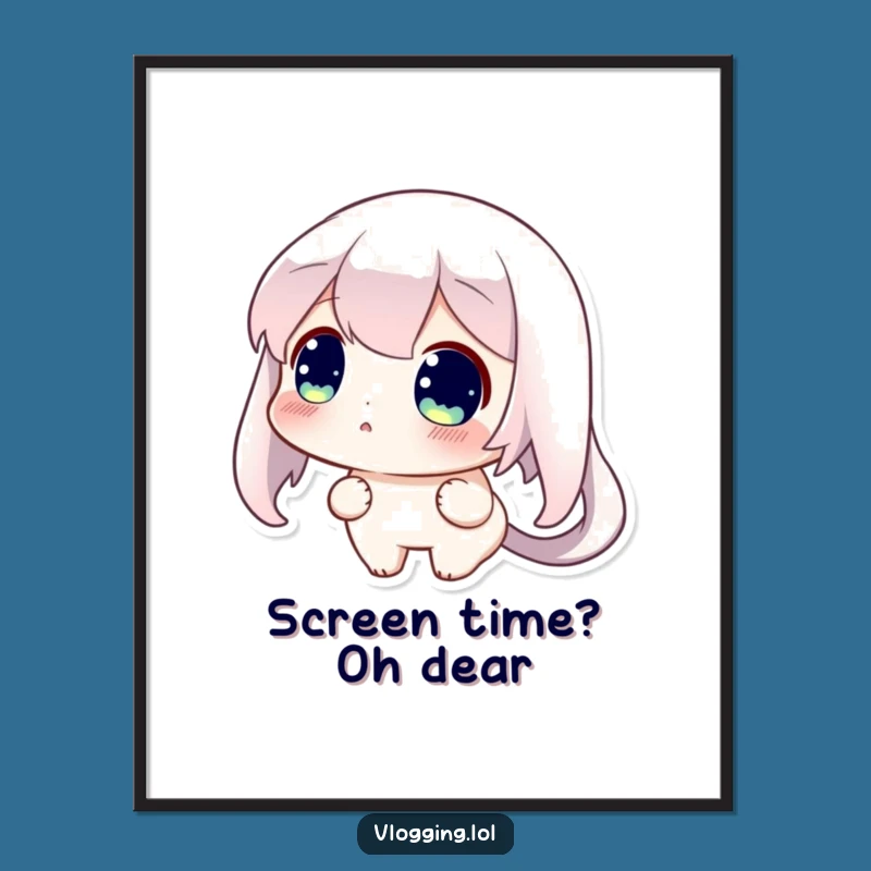 Free Printable Wall Art: Surprised Screen Watcher, Humorous Downloadable Decor!