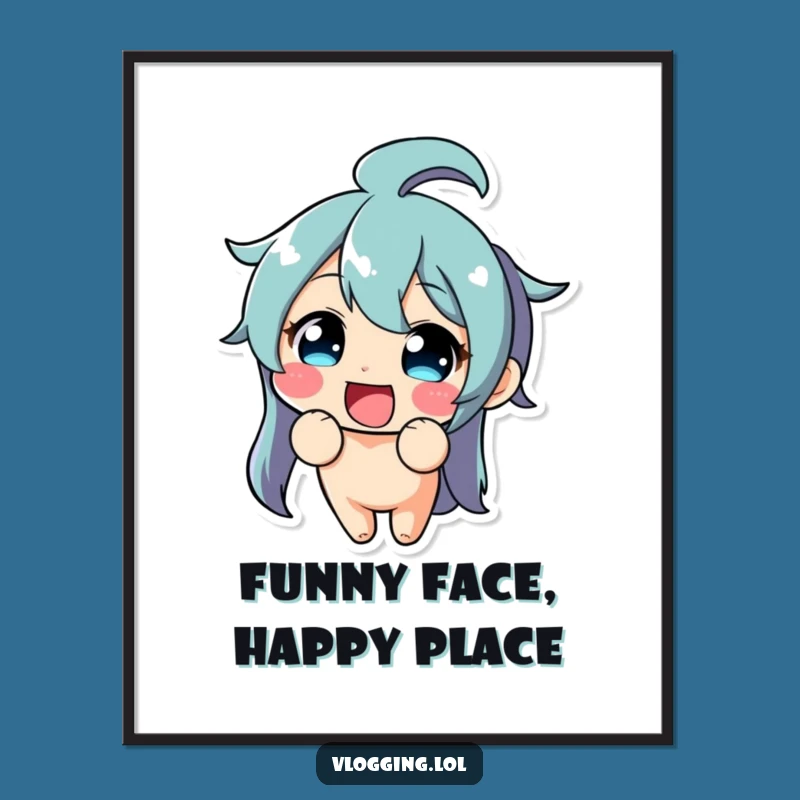 Free Printable Wall Art: Funny Face Character, Amusing Downloadable Home Decor!