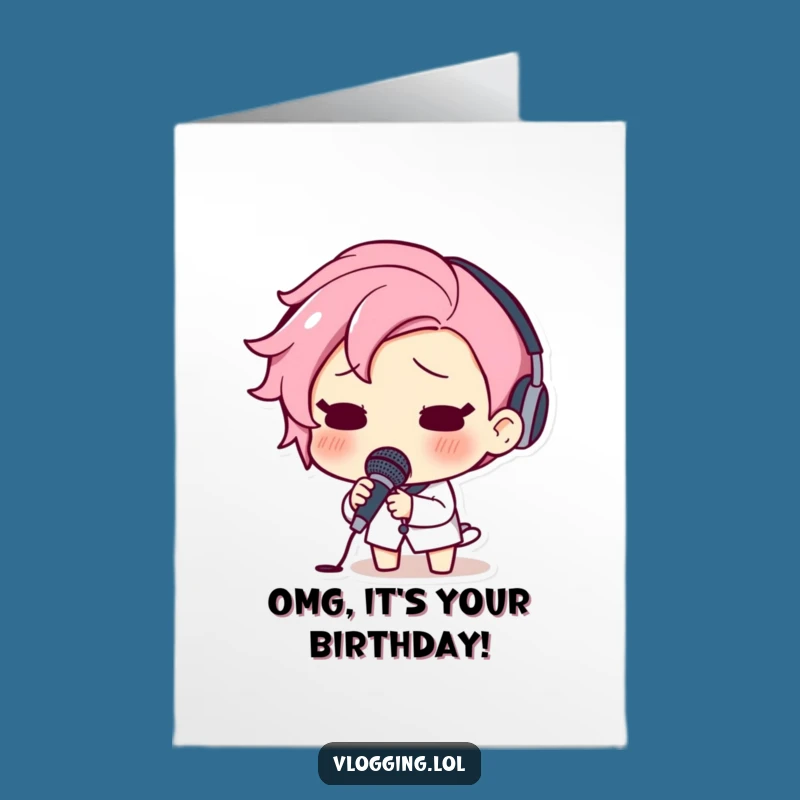 Free Printable Funny Birthday Card: Shocked Mic Drop for Surprising Downloads