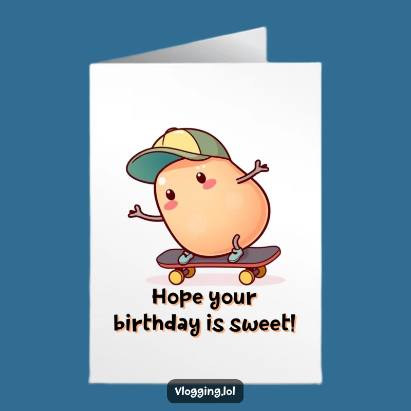 Free Printable Jelly Bean Birthday Card: Wobbly Fun Downloadable