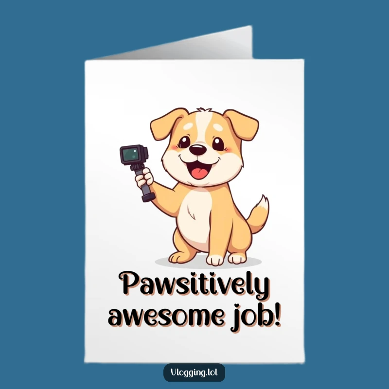 Free Printable Dog Filming Card: Celebrate Success with Wagging Tails!