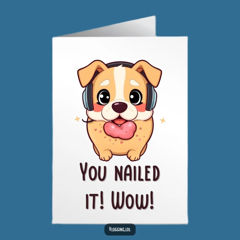 Free Printable Bagel Dog Congrats Card: Funny Downloadable for Any Win
