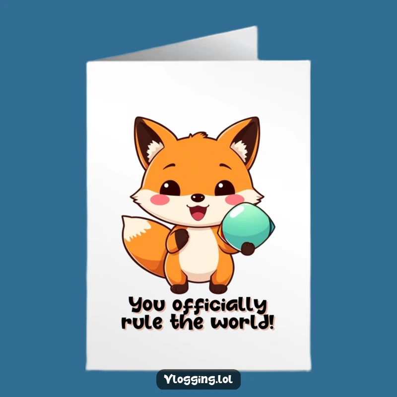 Free Printable Fox Congrats Card: Hilarious Fox Announcement Downloadable Gift