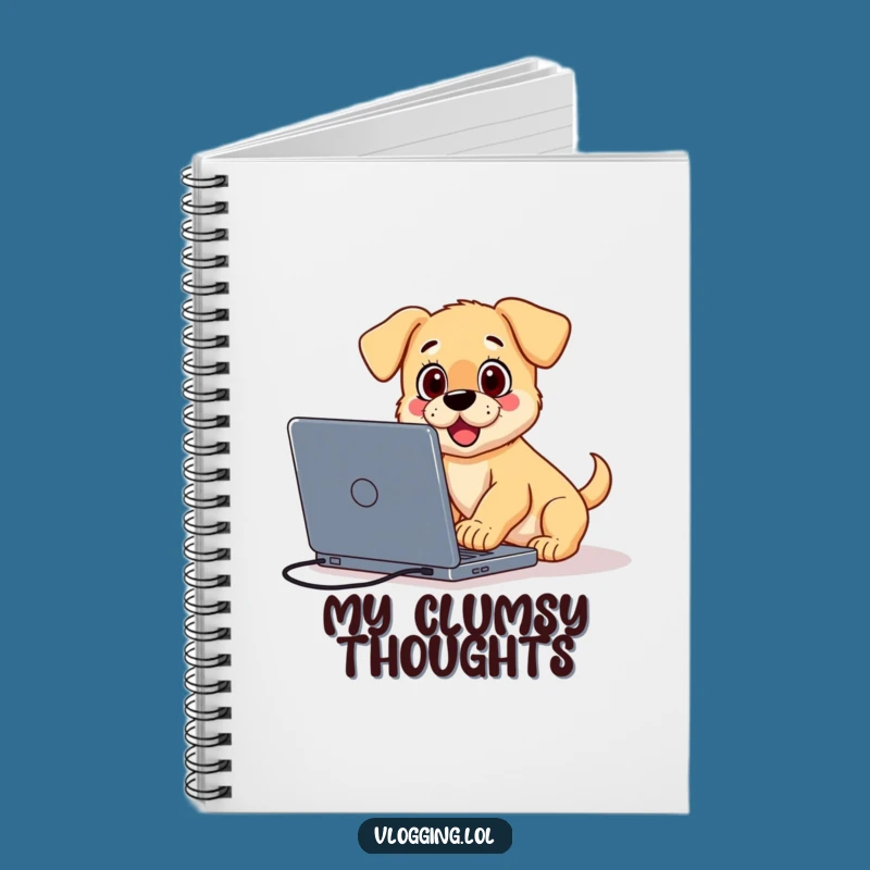 Funny Surprised Puppy Notebook: Hilarious Vlogger Journal for Content Chaos