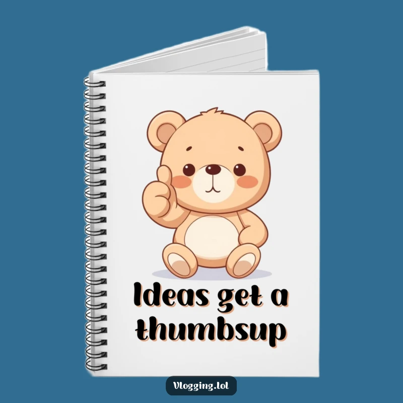 Funny Teddy Bear Thumbs Up Notebook: Jot Down Ideas with Pride and Humor
