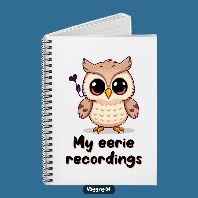 Funny Joyful Owl Notebook - Spooky Sound Journal Gift